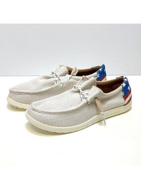 Patriotic Stars & Stripes Casual Slip-On Shoes Unisex EUR 45 Mens 11 Womens 13 C